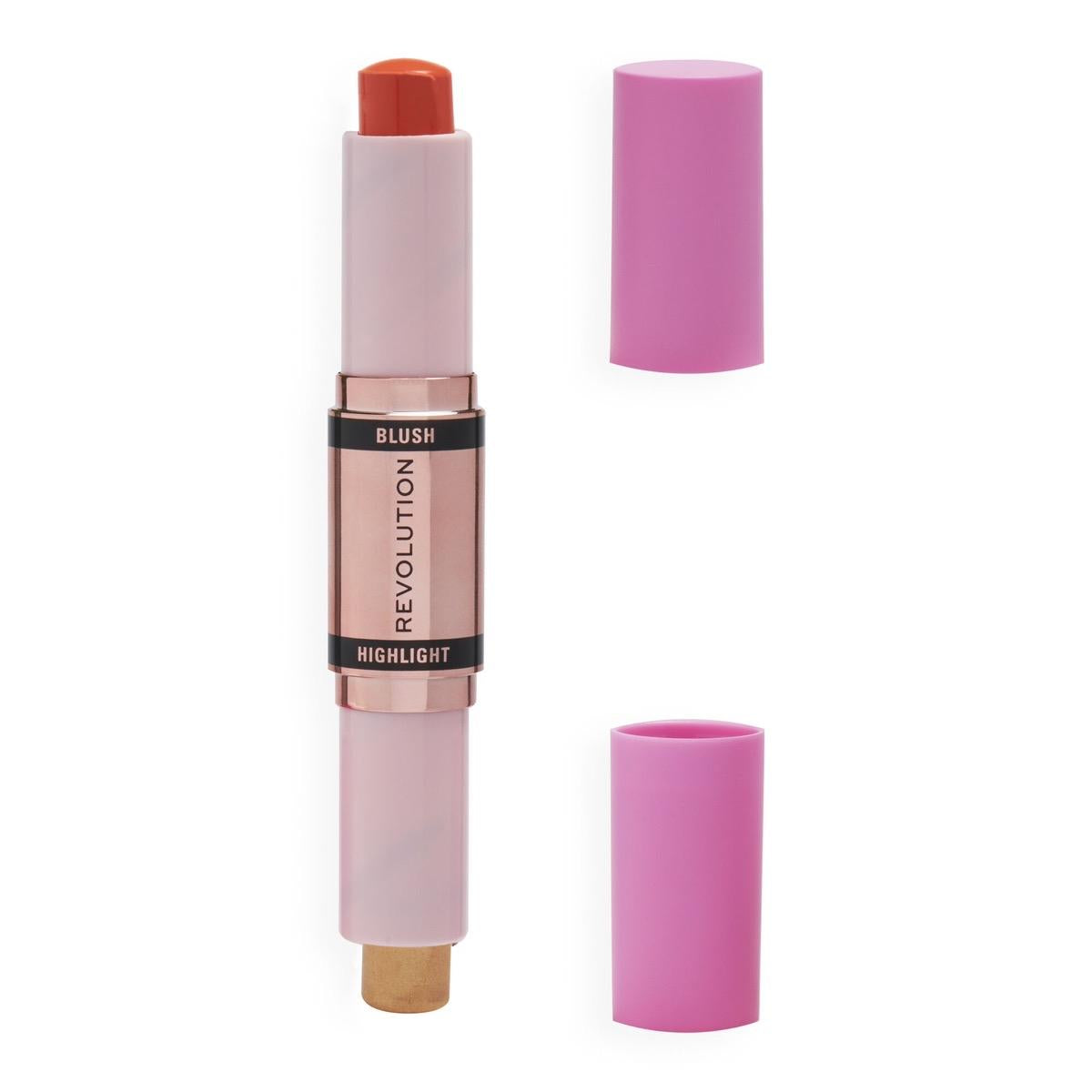 Make Up Revolution Blush & Highlight Stick - Coral Dew and Golden Shine